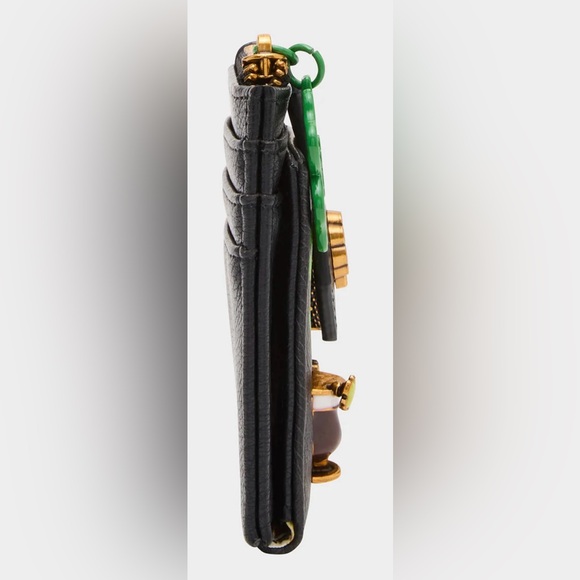 BETSEY JOHNSON Blarney Irish St Patricks Day Black Vegan Leather Wallet - Picture 5 of 6